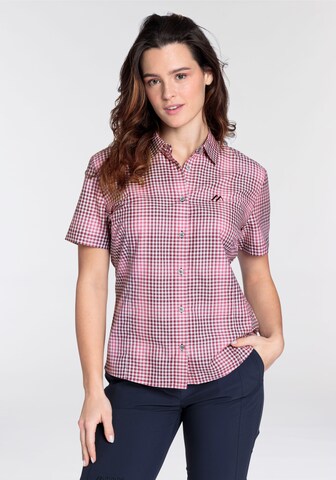 Maier Sports Athletic Button Up Shirt in Pink: front