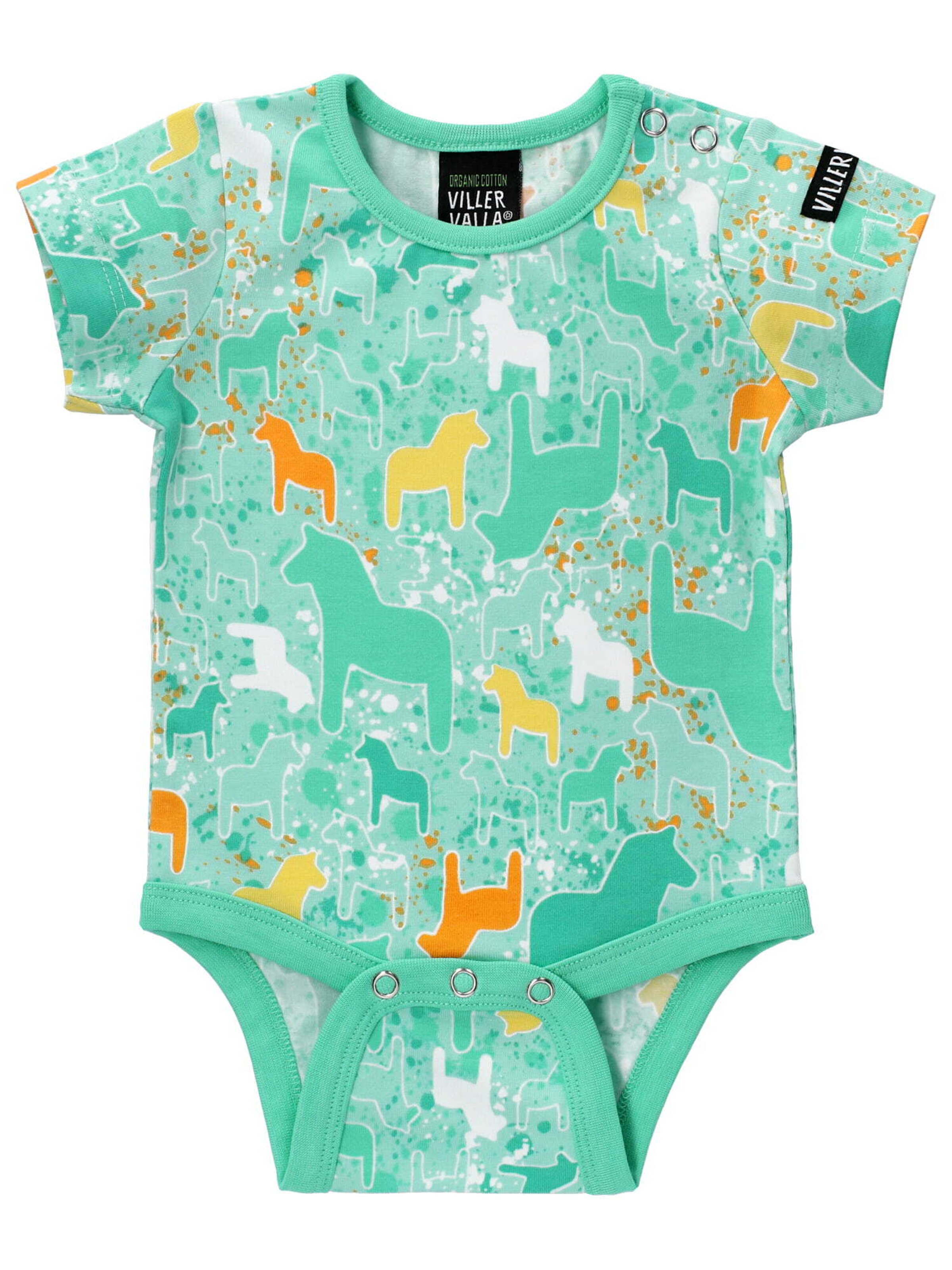 Villervalla Romper/Bodysuit in Green: front