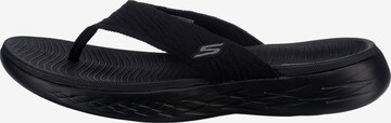 SKECHERS T-Bar Sandals in Black: front