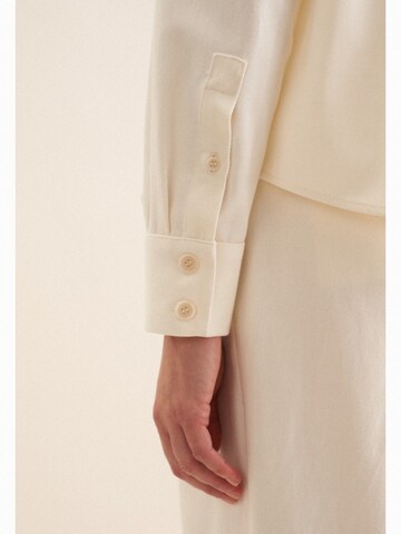 SEIDENSTICKER Blouse 'Schwarze Rose' in Wit