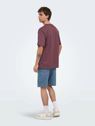 Only & Sons T-Shirt 'ONSFRED' in Rot