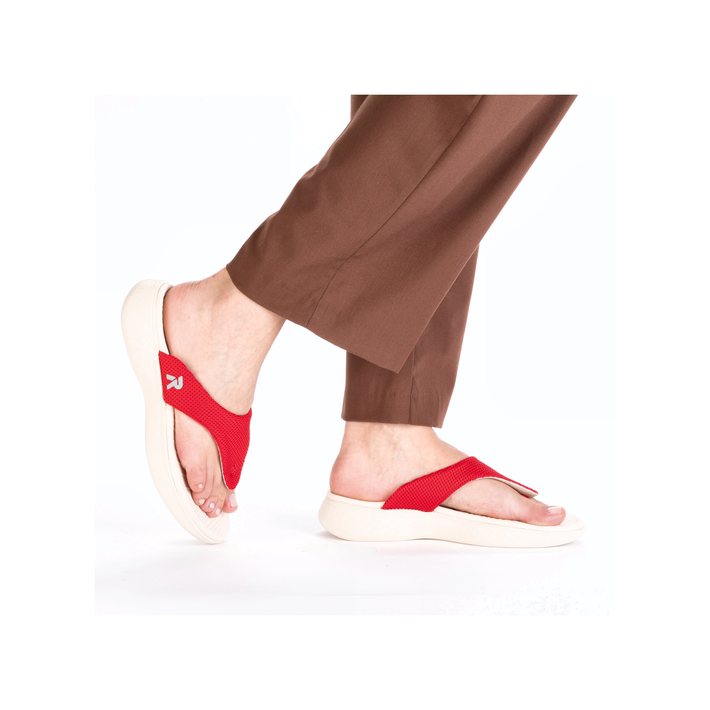 Rieker Sport T-Bar Sandals 'V2102' in Red: front