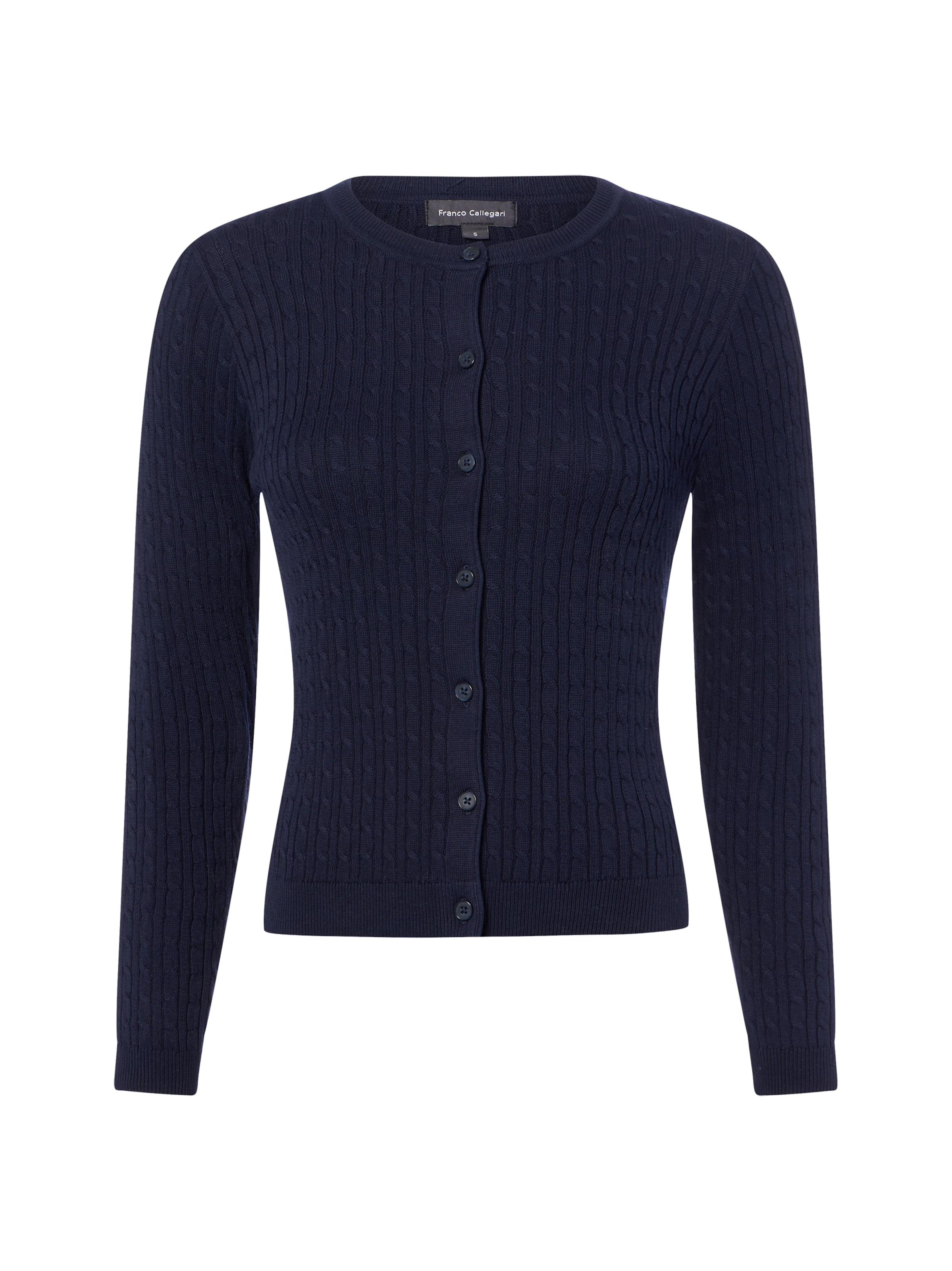 Franco Callegari Gebreid vest in Blauw: voorkant