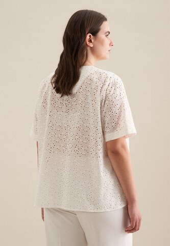 SEIDENSTICKER Blouse 'Schwarze Rose' in Wit