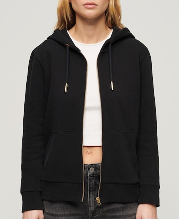 Superdry Zip-Up Hoodie in Black