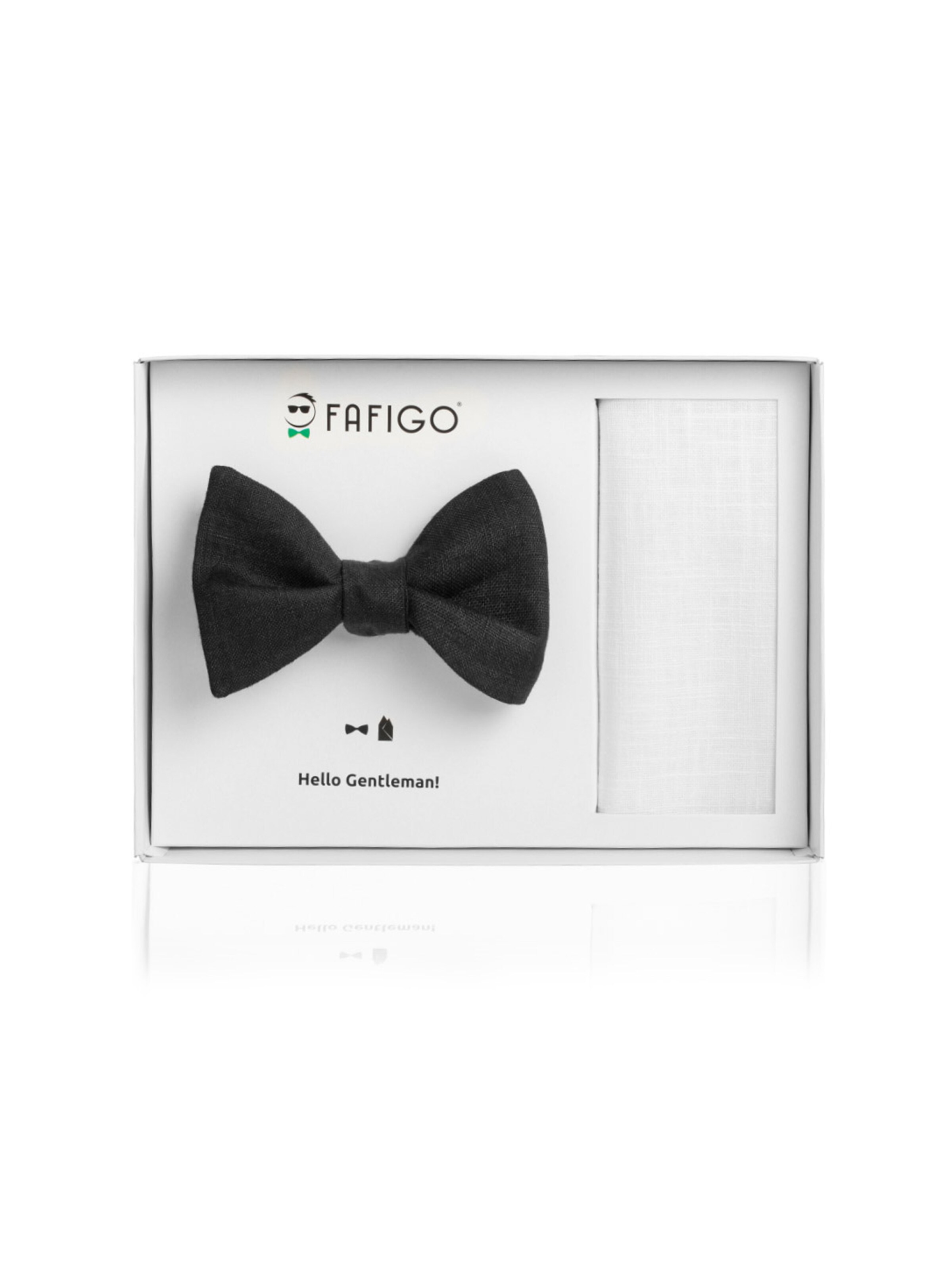 FAFIGO Bow Tie 'Set Classico' in Black: front
