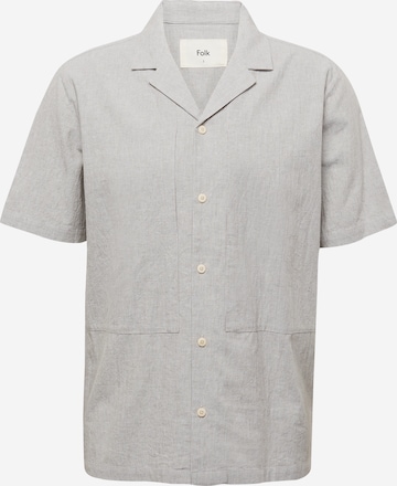 Folk Regular fit Button Up Shirt 'JUNCTION' in Grey: front