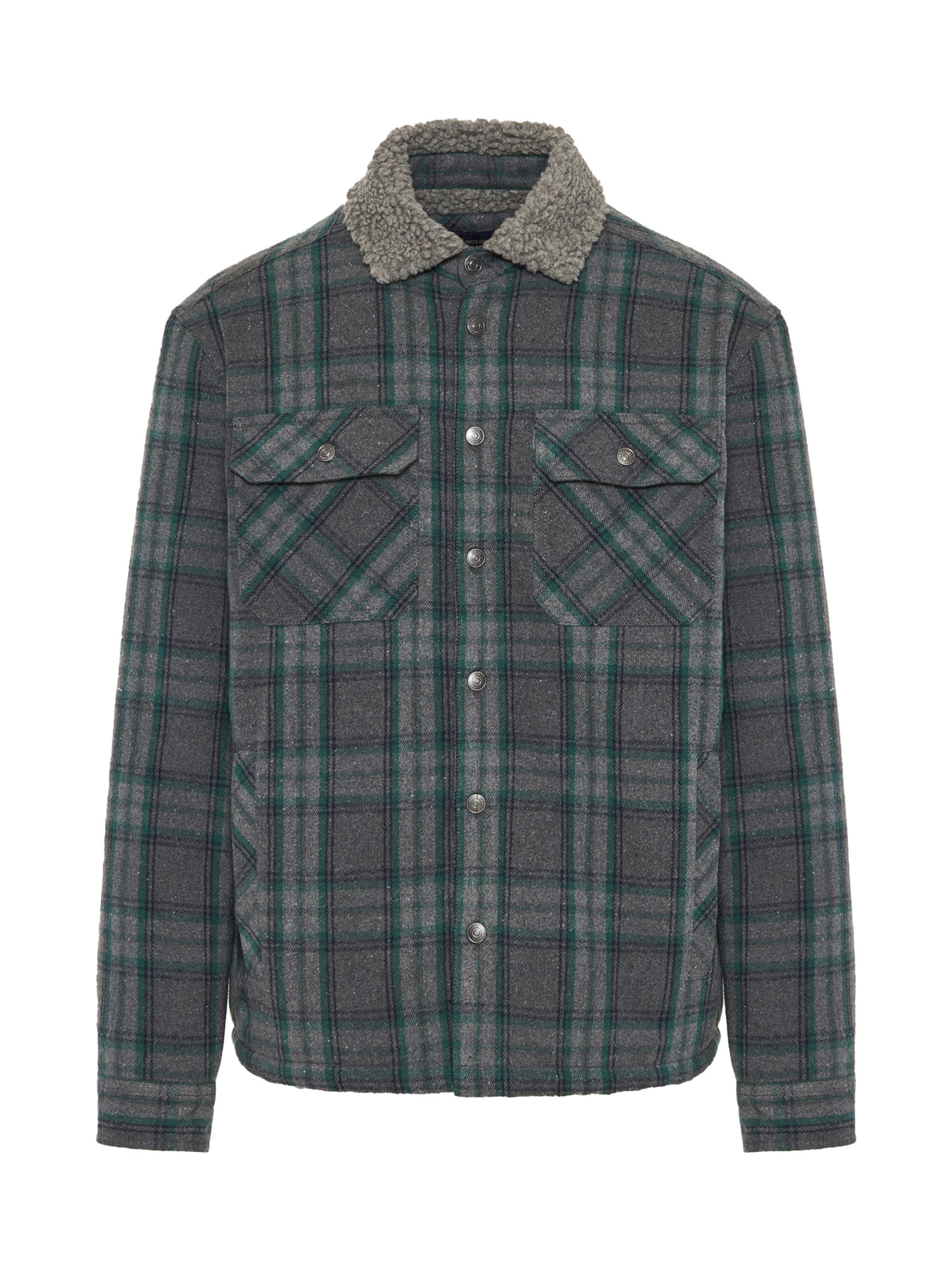 Funky Buddha Přechodná bunda – šedá: přední strana