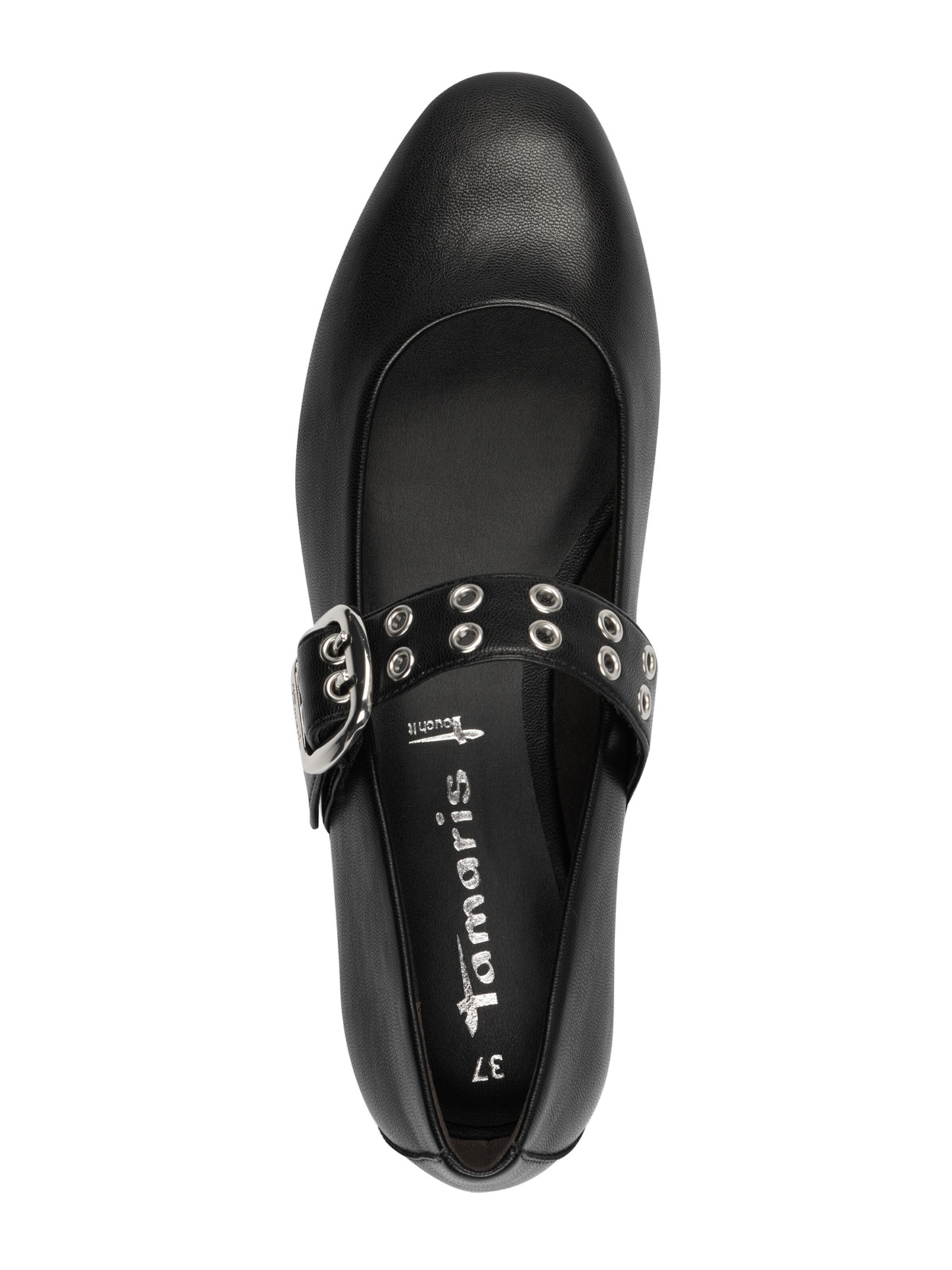 Ballerines à lanières Tamaris en noir