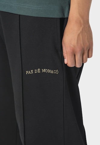 Pas De Monaco Loose fit Trousers 'Broderie' in Black