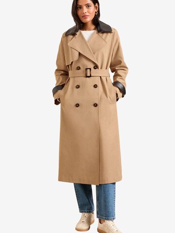 Cappotto di mezza stagione di love & roses in beige: frontale