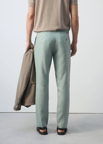 MANGO MAN Slimfit Hose 'Oyster' in Grün