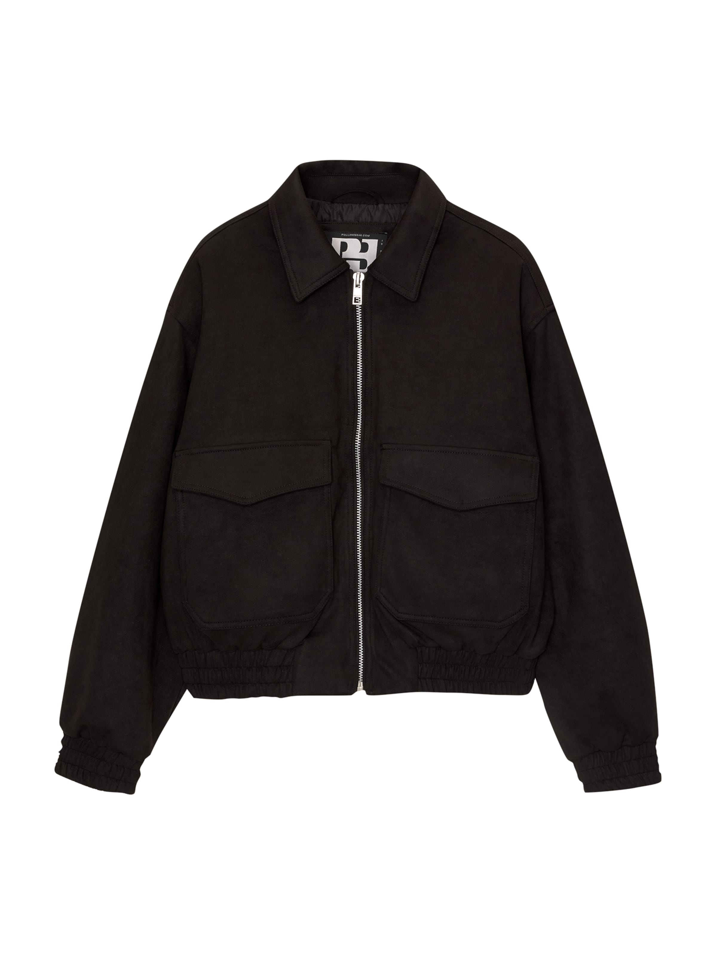 Pull&Bear Välikausitakki värissä musta: etupuoli