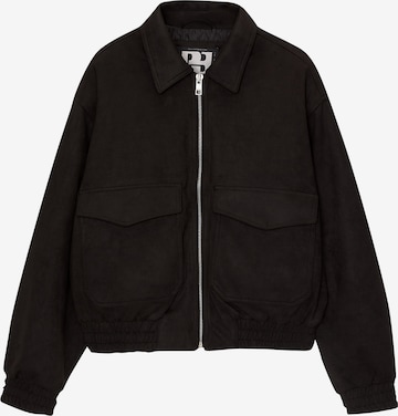 Pull&Bear Kurtka przejściowa w kolorze czarny: przód