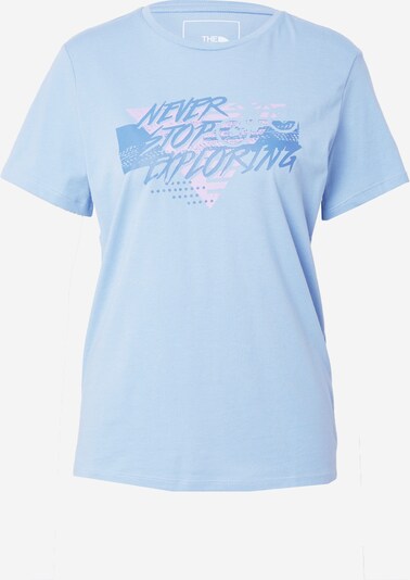 THE NORTH FACE T-Shirt 'FOUNDATION TRACES ' in blau / pink / weiß, Produktansicht