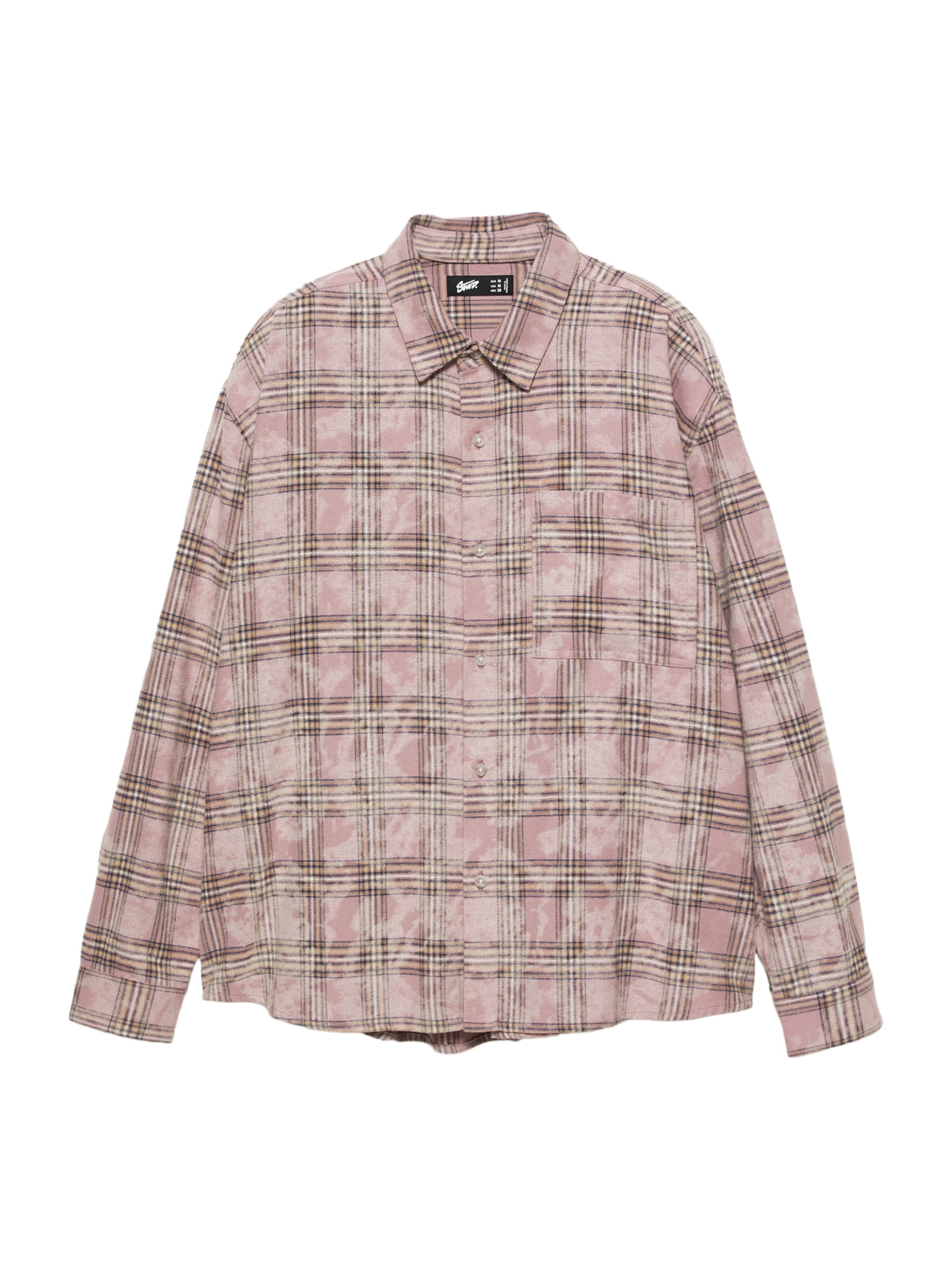 Cămașă Pull&Bear pe maro deschis / roz / negru / alb, Vizualizare produs