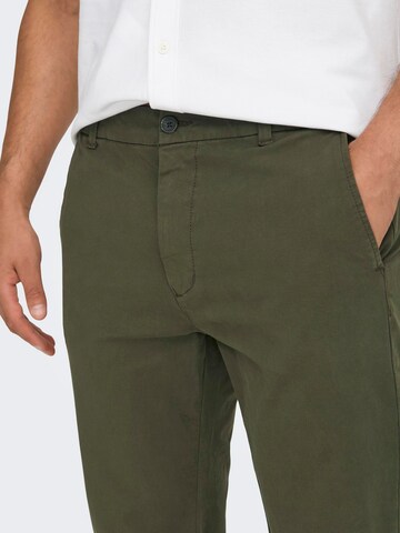 regular Pantaloni chino 'ONSFree' di Only & Sons in verde