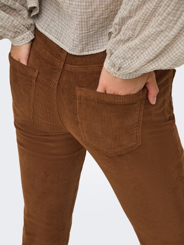 ONLY Flared Trousers 'GLOBAL' in Brown