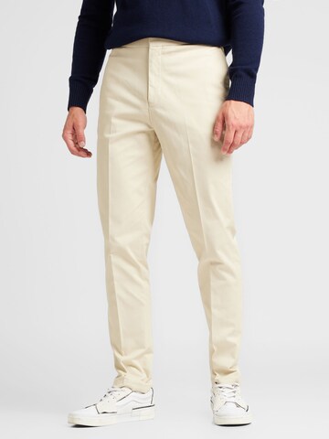 TOPMAN Slimfit Chino hlače | siva barva: sprednja stran