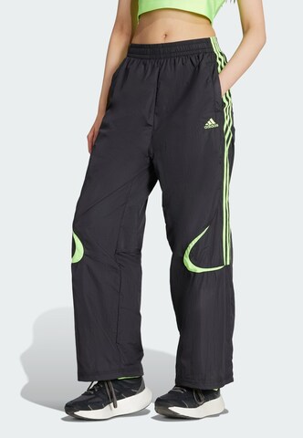 Wide leg Pantaloni 'Teamgeist Adicolor' di ADIDAS ORIGINALS in nero: frontale