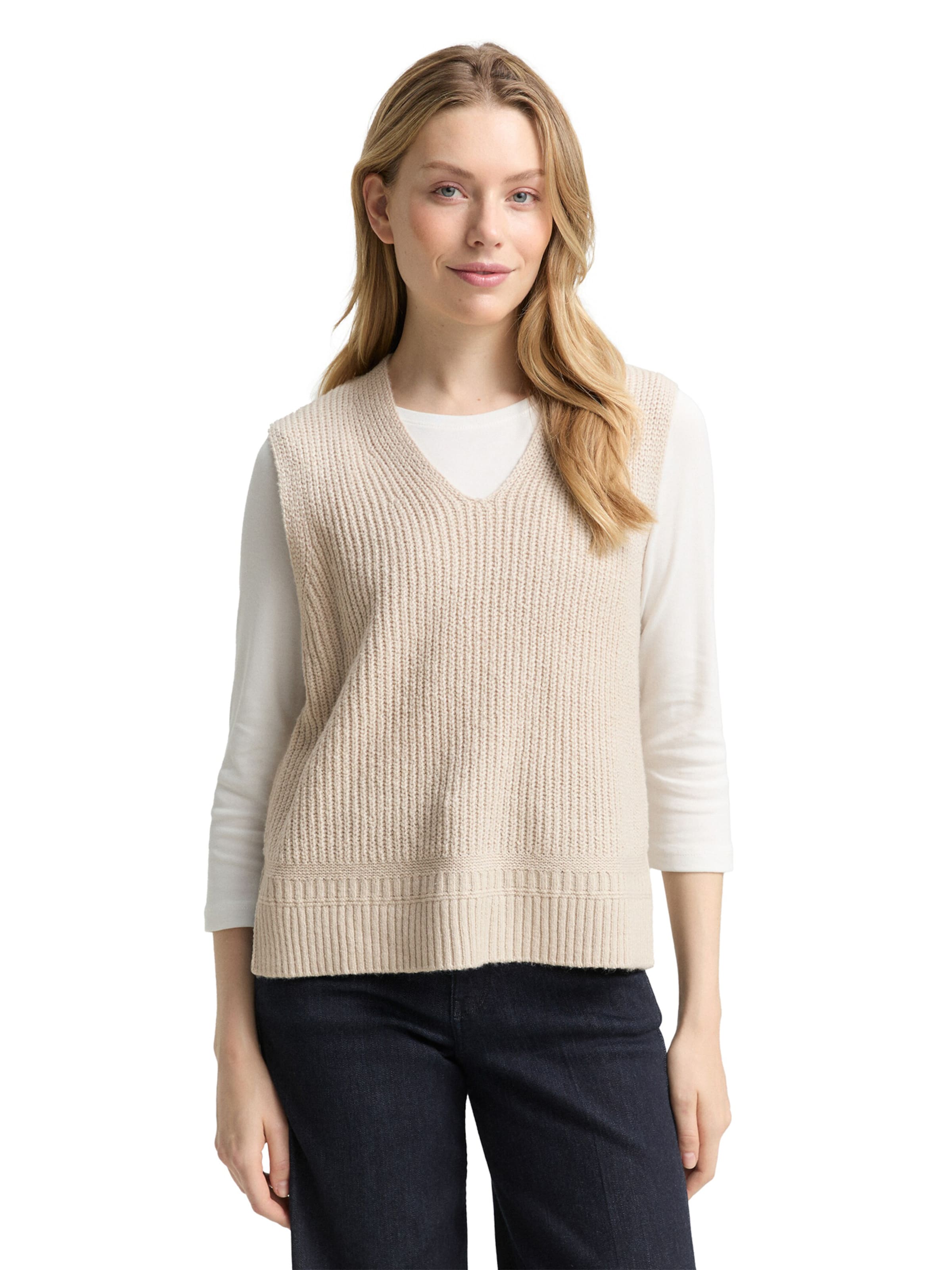 TOM TAILOR Pullover in Beige: Vorderseite
