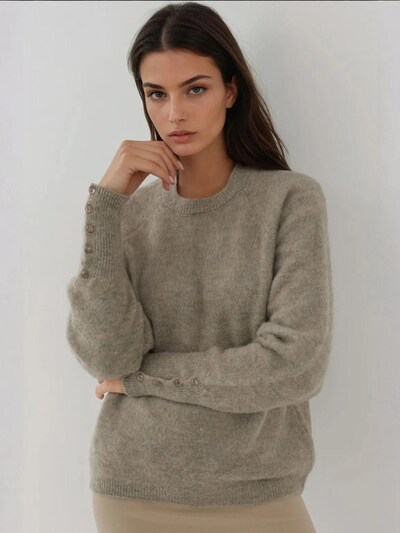 Hiccup Pull-over 'Pullover' en S-M en gris clair, Vue avec produit