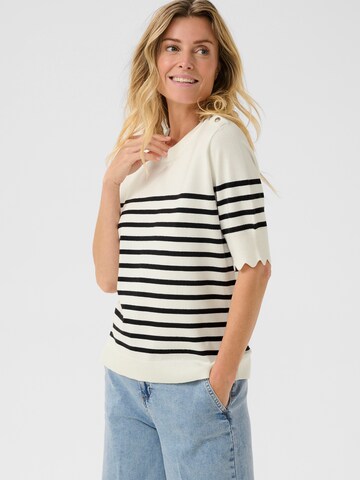 Pull-over 'CR Villea' Cream en blanc : devant