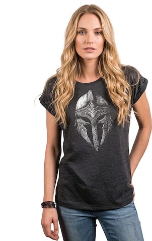 MAKAYA Shirt 'Vikinger Helm' in Grey: front