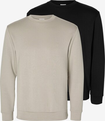 SELECTED Sweatshirt 'Emanuel' in Beige: front
