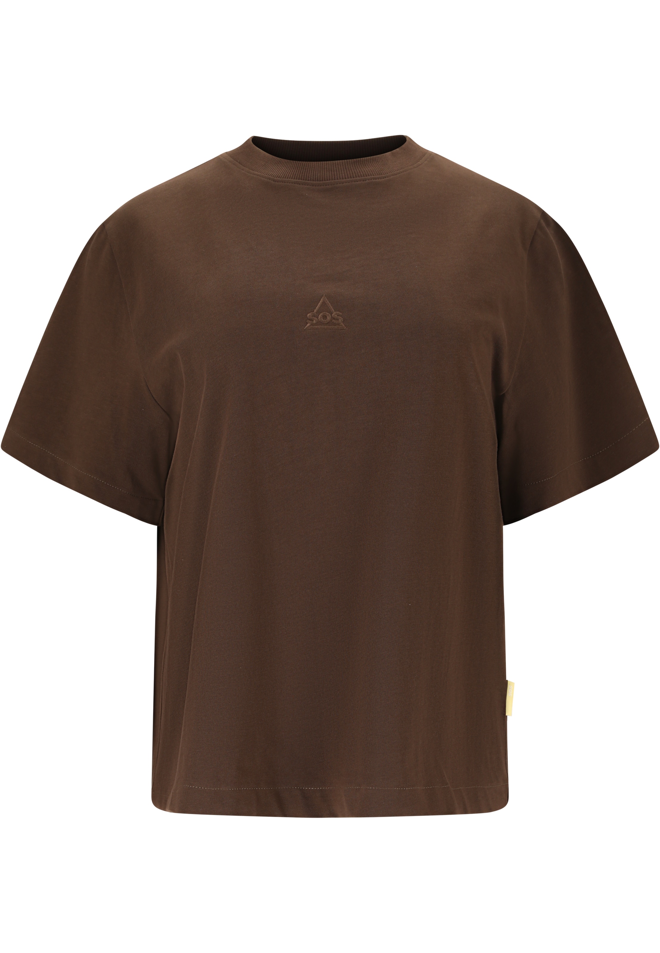 SOS Shirt 'Semeru' in Bruin: voorkant