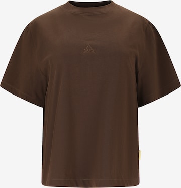 SOS Shirt 'Semeru' in Bruin: voorkant