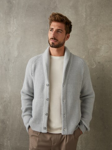 ABOUT YOU x Kevin Trapp Knit cardigan 'Moritz' in Grey