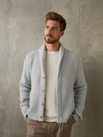 ABOUT YOU x Kevin Trapp Knit Cardigan 'Moritz' in Grey