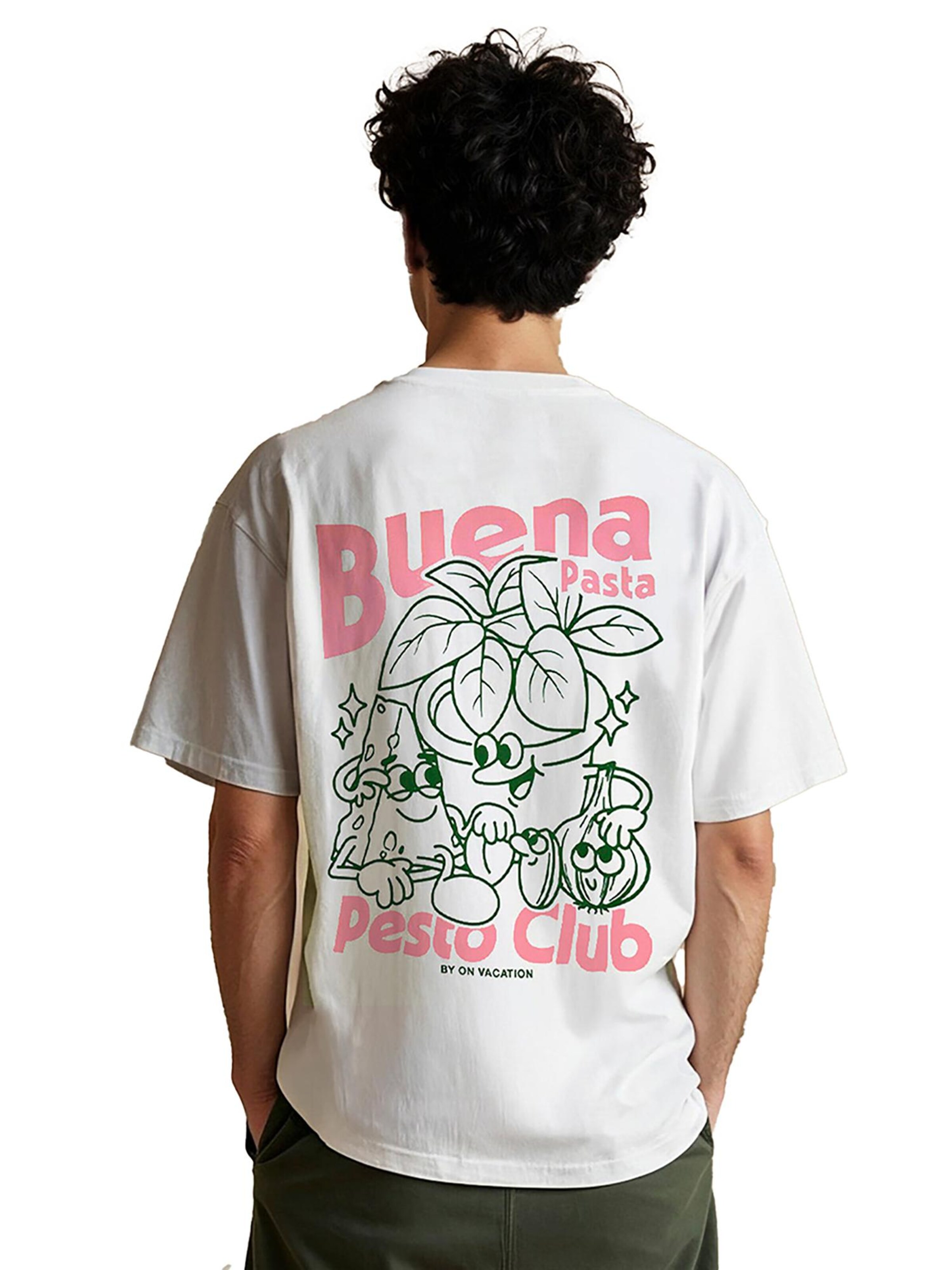 On Vacation Shirt 'Pesto Club'‌‌‌‌‌‌ in Weiß