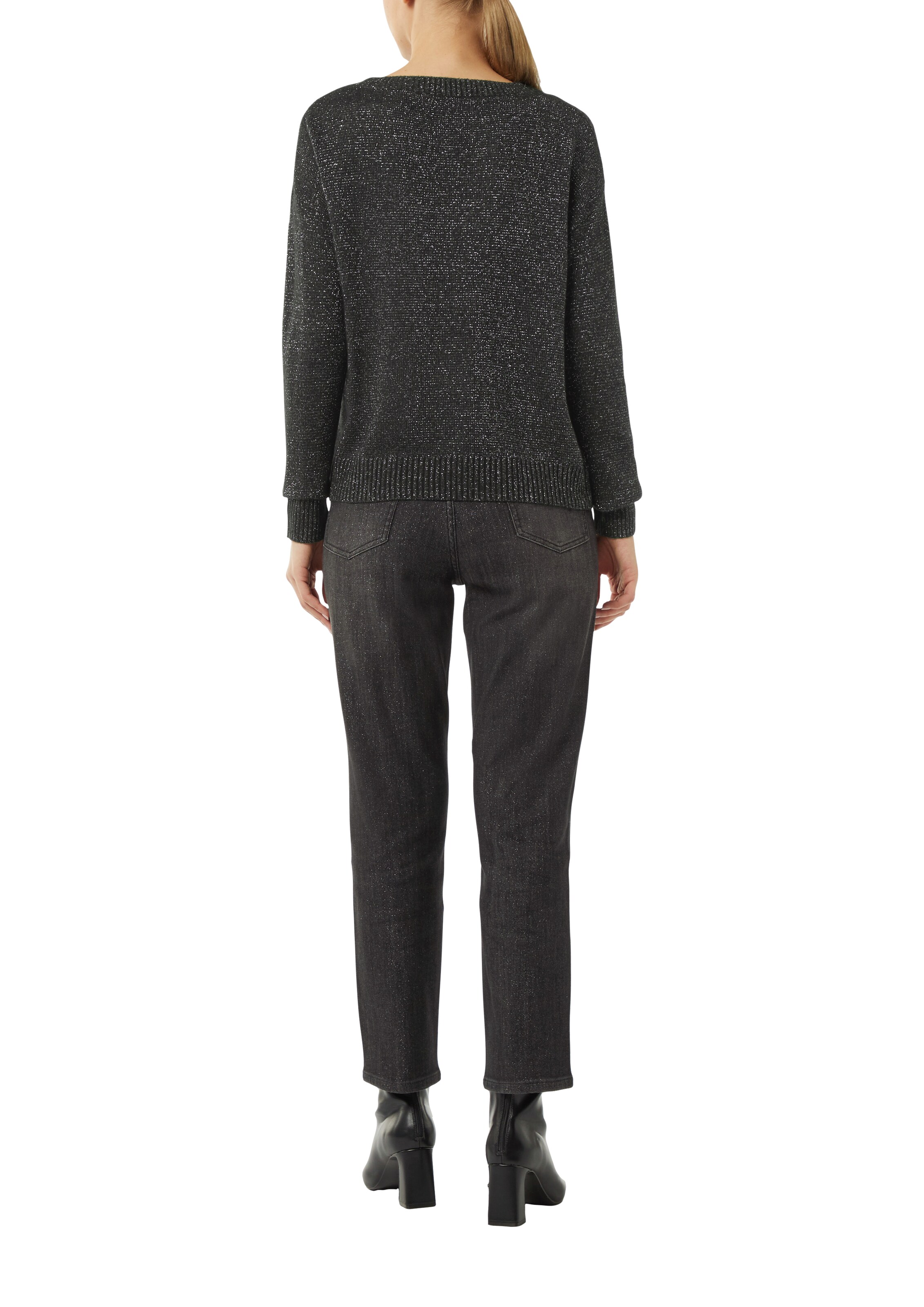 comma casual identity Pullover in Schwarz: Rückseite