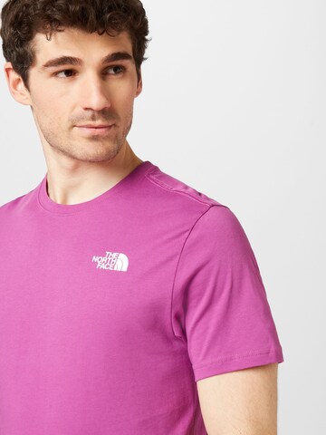 THE NORTH FACE Regular Fit T-Shirt 'Red Box' in Lila