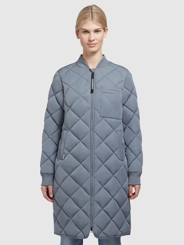 khujo Between-Seasons Coat in Blue: front