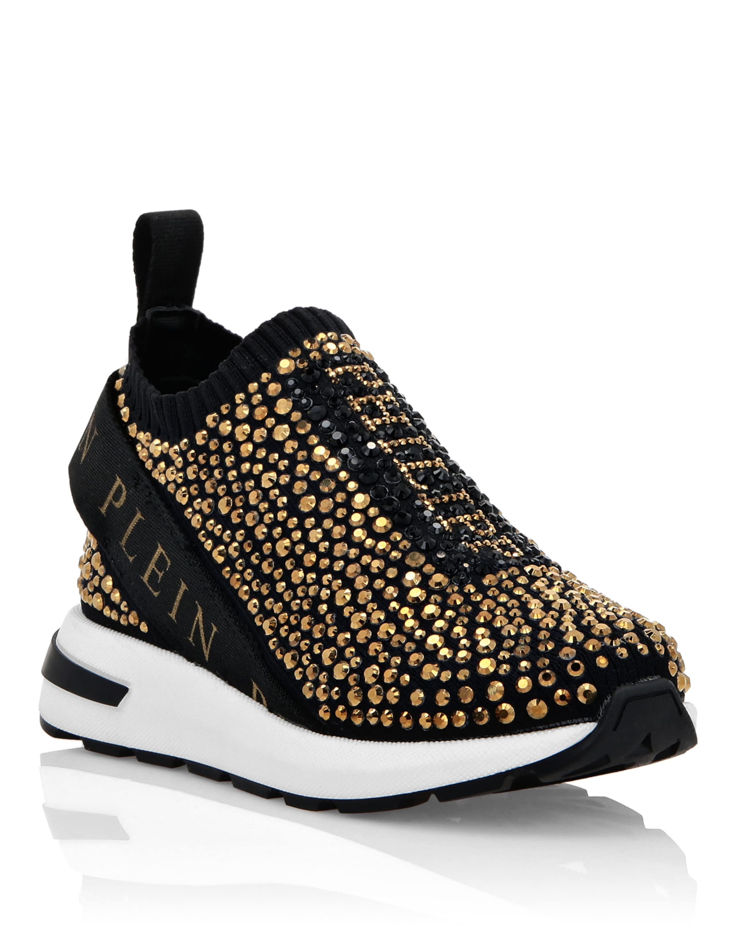 Philipp Plein - Sapatilhas em preto: frente