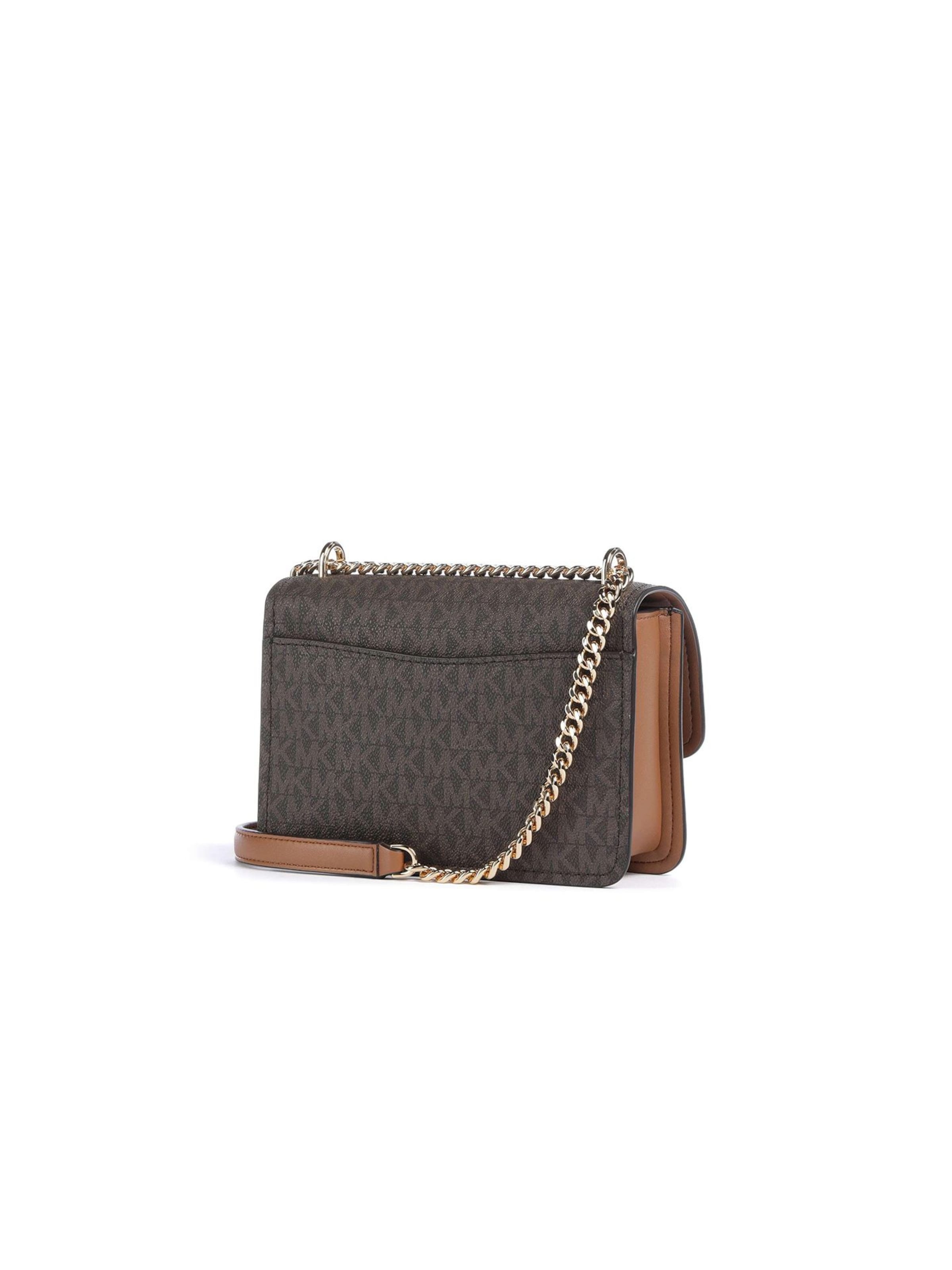 Michael Kors Umhängetasche 'Claire Small Signature Logo Crossbody Bag'‌‌‌ in Braun