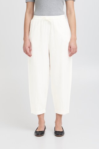 ICHI - Pierna ancha Pantalón 'Linno' en blanco: frente
