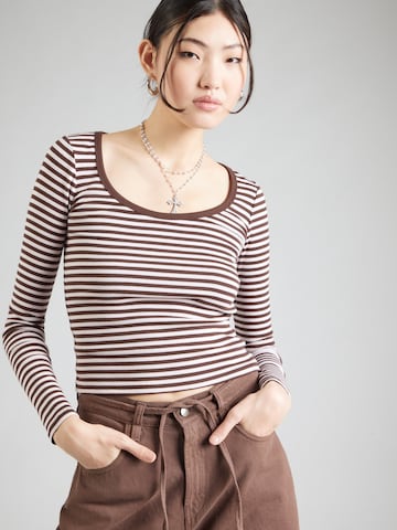 HOLLISTER Shirt in Brown: front