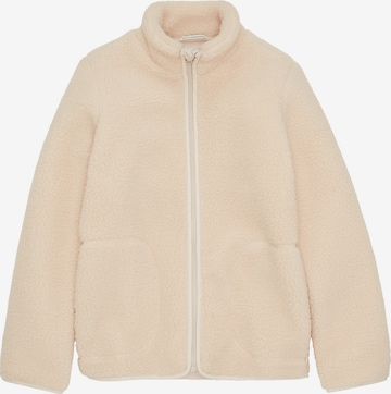 TOM TAILOR Fleece jacket in Beige: front