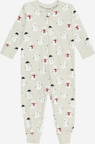 Lindex Pajamas 'Snowman' in Beige: front