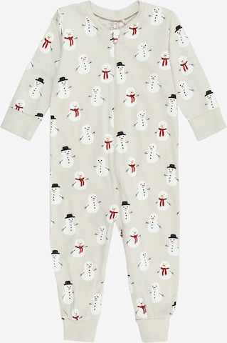 Lindex - Pijama 'Snowman' em bege: frente