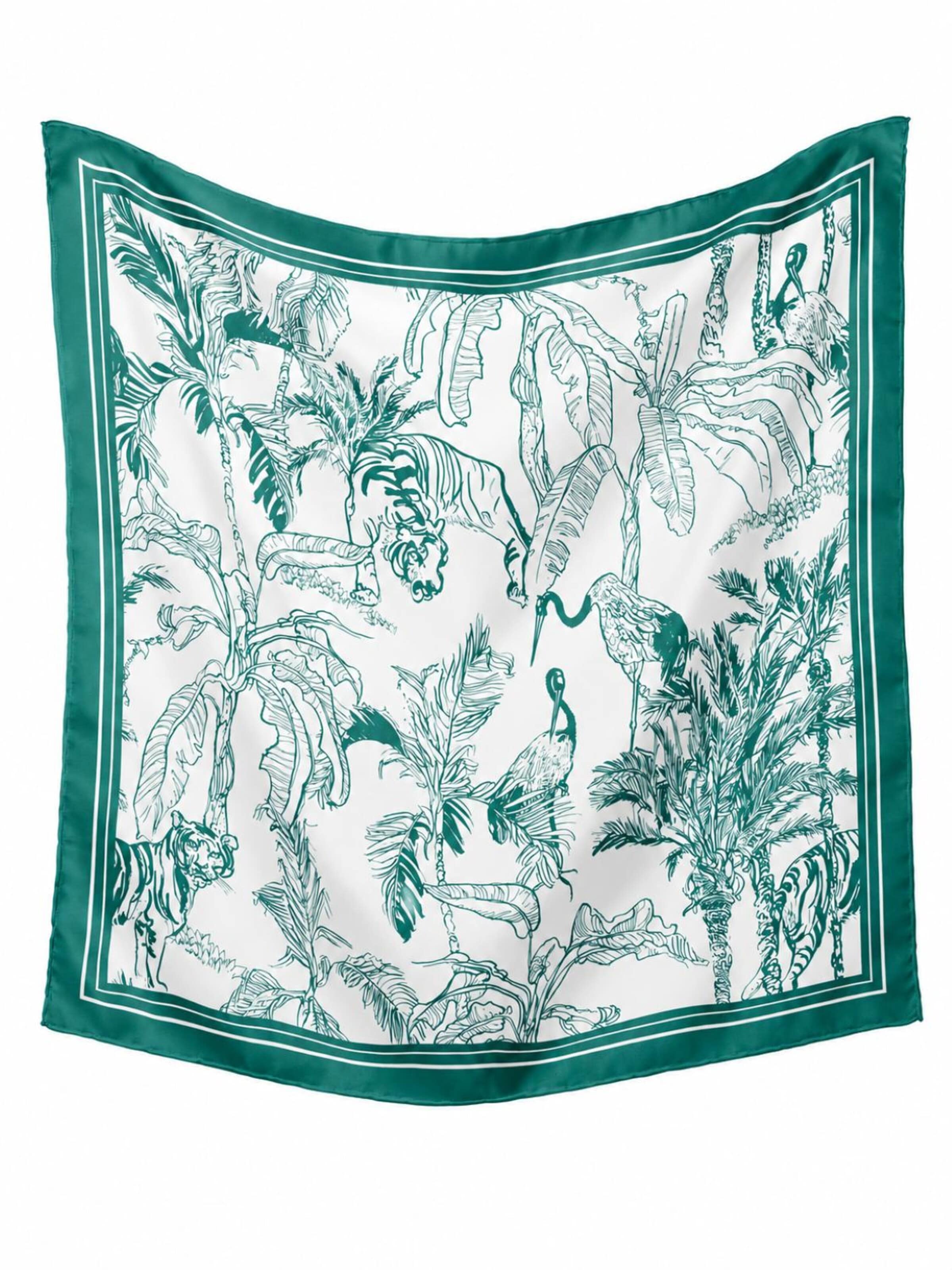 Foulard 'ROYAL JUNGLE' di Alster Herz in verde: frontale