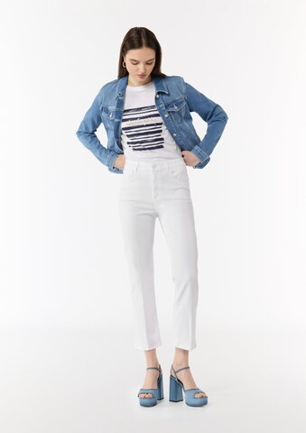 comma casual identity Bootcut Jeans in Wit
