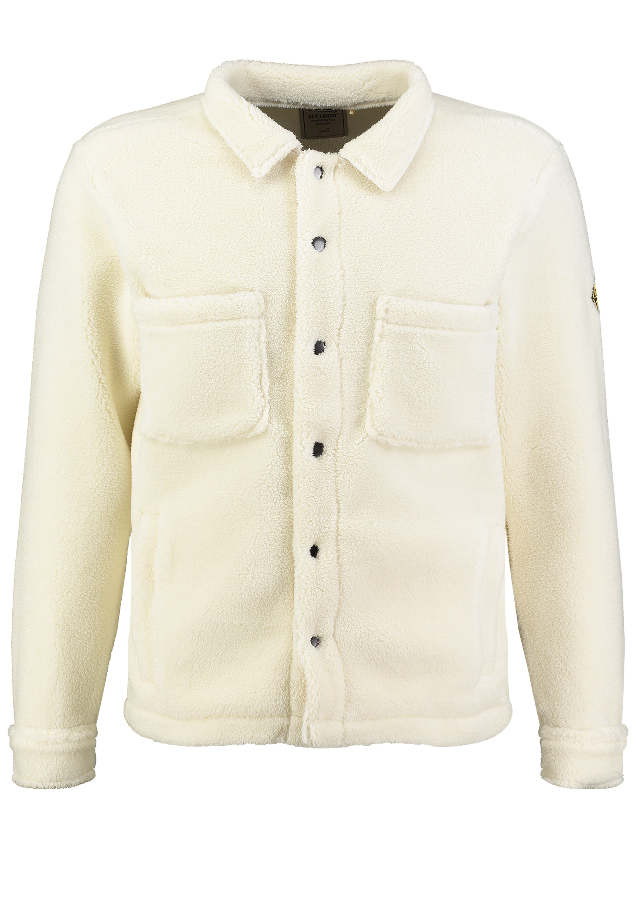 Key Largo Fleece jacket 'Oslo' in Beige: front