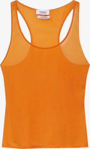 Pull&Bear Top w kolorze pomarańczowy: przód