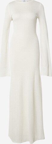 RÆRE by Lorena Rae Gebreide jurk 'Medea' in Wit: voorkant
