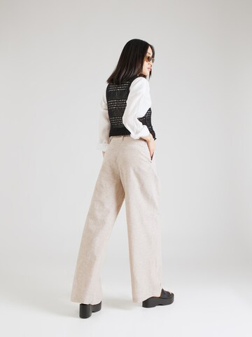 Wide Leg Pantalon à pince Monki en beige